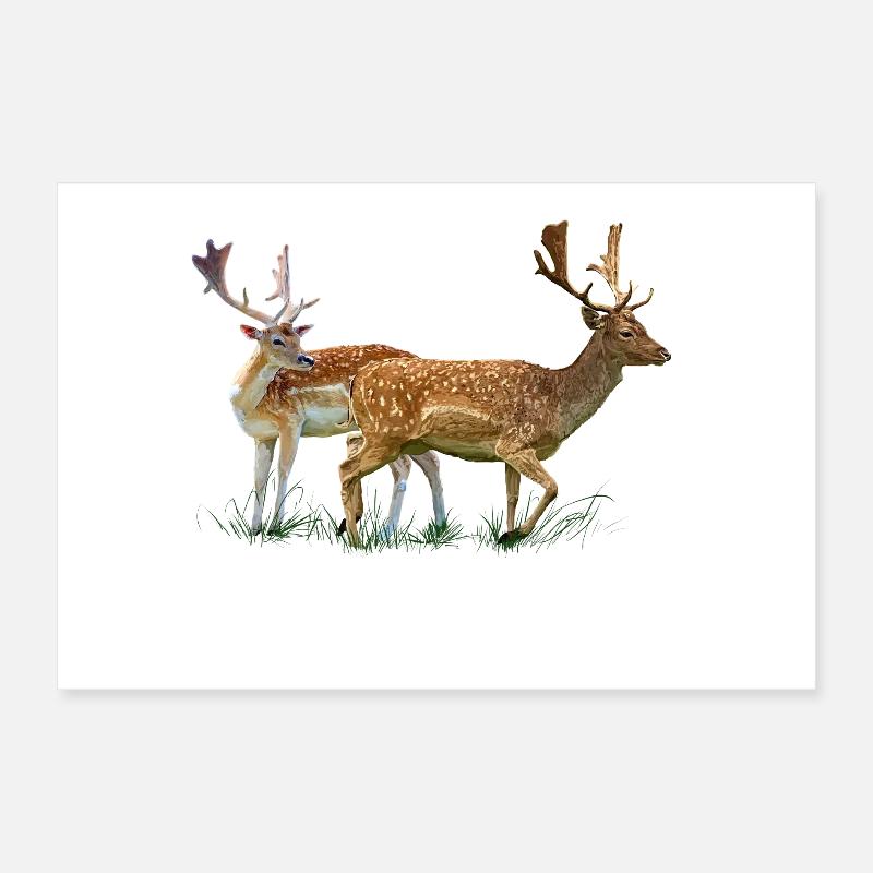 cerf Poster 30 x 20 cm