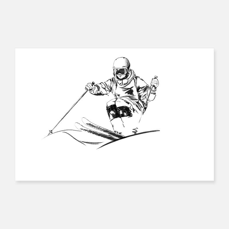 mogul skiing Poster 30 x 20 cm