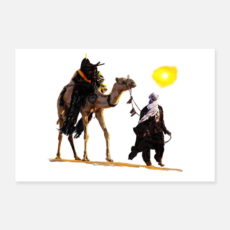 bedouin with camel Poster 30 x 20 cm
