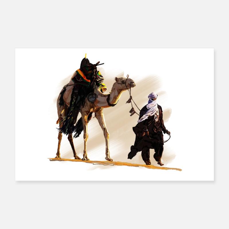 bedouin with camel Poster 30 x 20 cm