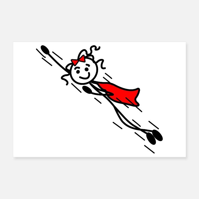 Superwoman oder super schnell fliegen Poster 30x20 cm