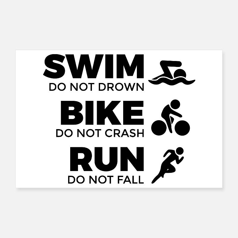 Zitat Triathlet Poster 30x20 cm