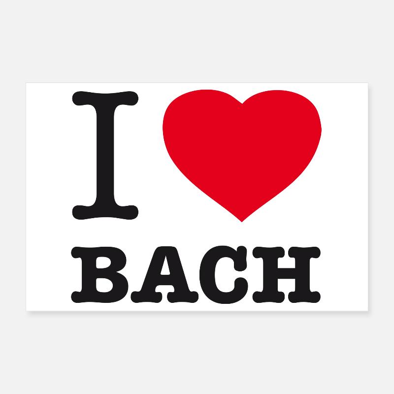 J’AIME BACH Poster 30 x 20 cm
