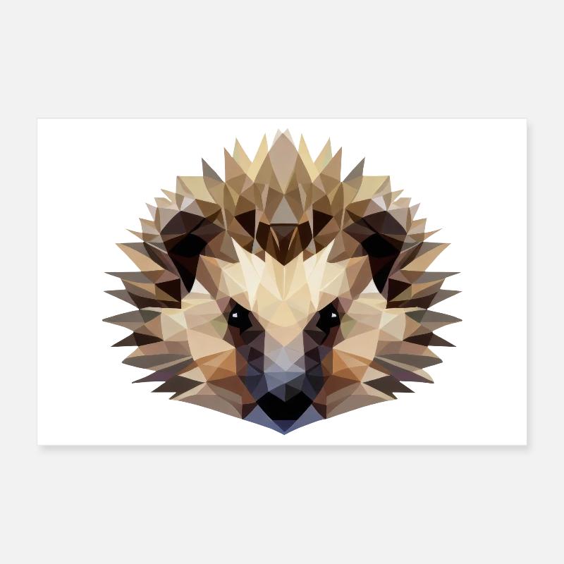 Igel Polygon Style Poster 30x20 cm