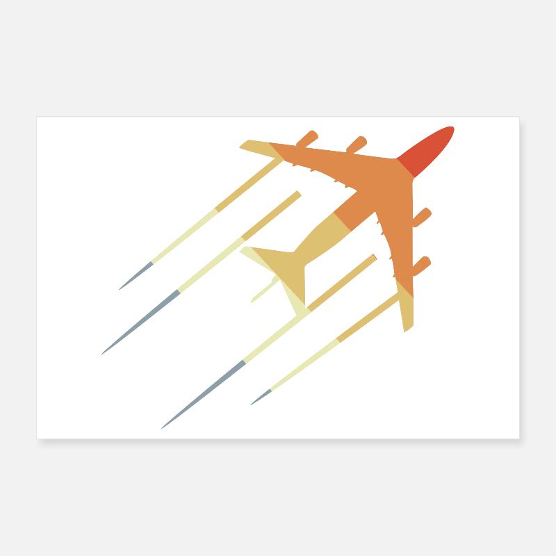 Dessin d’avion vintage Poster 30 x 20 cm