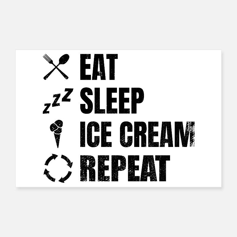 Amateurs de crème glacée Poster 30 x 20 cm