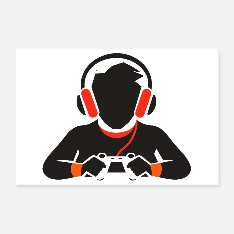 Game Lover Drawing Poster 12" x 8" (30x20 cm)