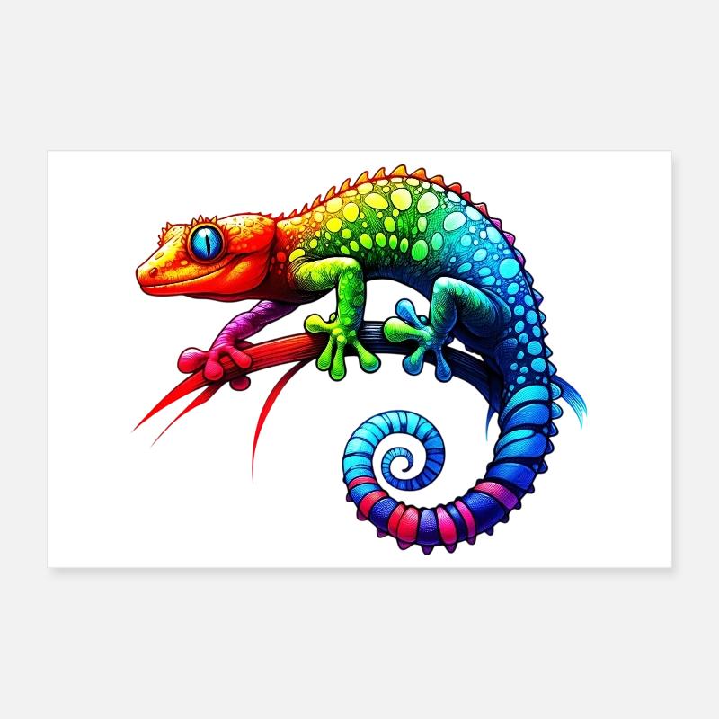 Gecko Poster 30x20 cm
