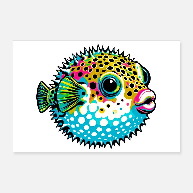 Kugelfisch Poster 30x20 cm