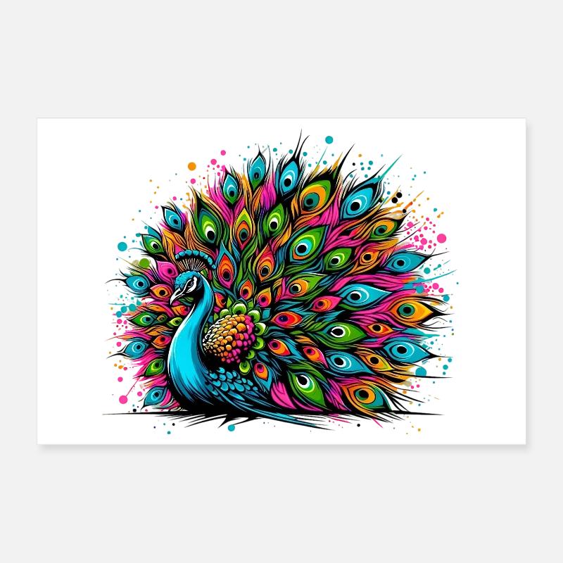Pfau Poster 30x20 cm