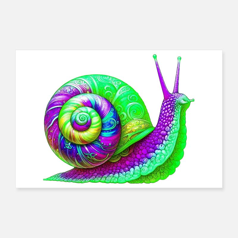 Snail Poster 12" x 8" (30x20 cm)