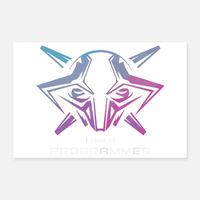 Futuristische Cyborg-Programmierer-Kunst Poster 30x20 cm