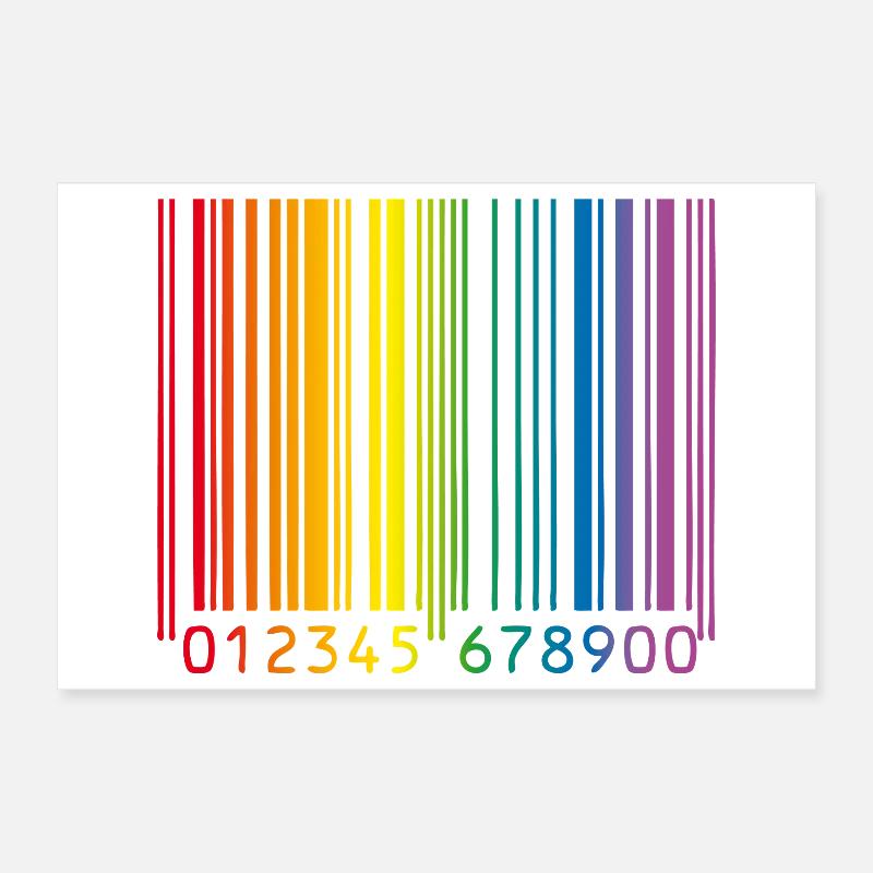 Codice a barre gay Poster 30x20 cm