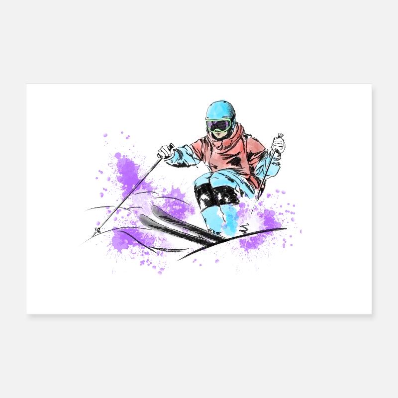 Mogul skiing Poster 30x20 cm