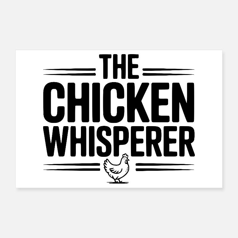 The Chicken Whisperer Poster 12" x 8" (30x20 cm)