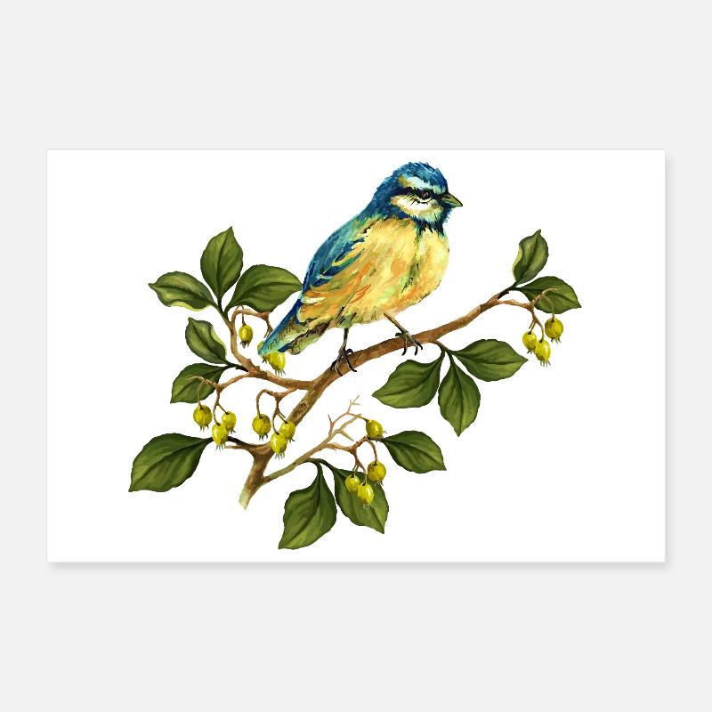 Bunter Vogel Poster 30x20 cm