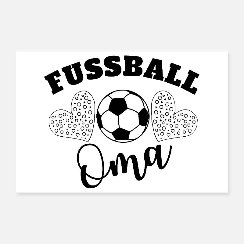 Fussball Oma Poster 30x20 cm