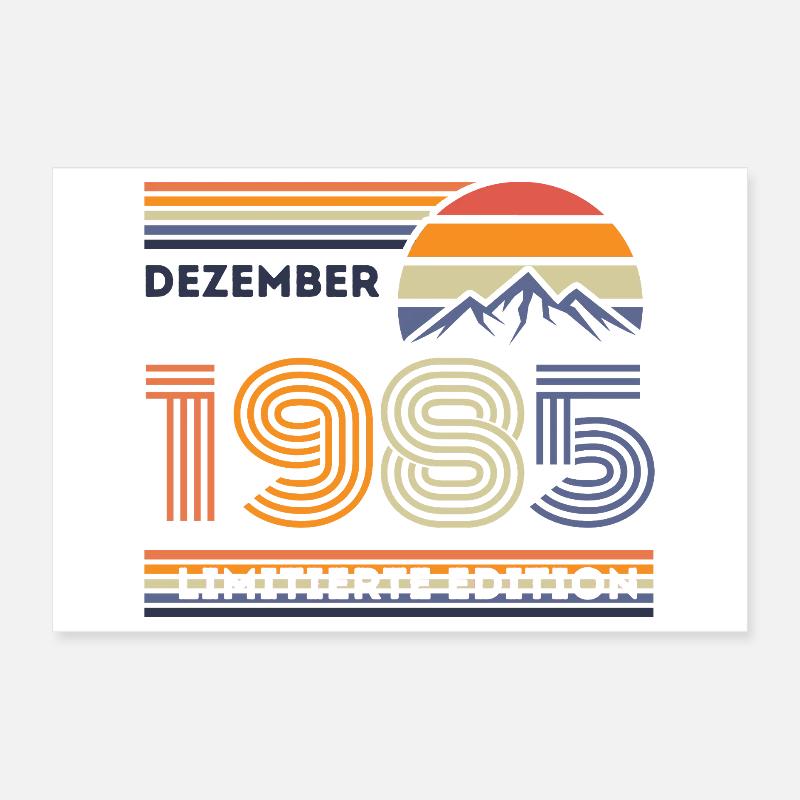 Vintage Anniversaire – Décembre 1985 Poster 30 x 20 cm