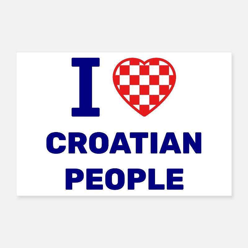 J’adore les Croates Poster 30 x 20 cm