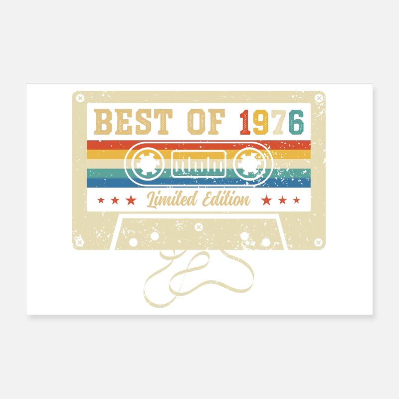Meilleur anniversaire de 1976 pour le 50e anniversaire Poster 30 x 20 cm