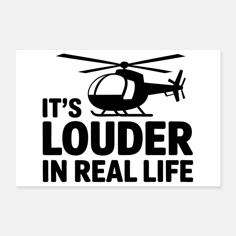 Pilote d’hélicoptère : drôle de déclaration Poster 30 x 20 cm