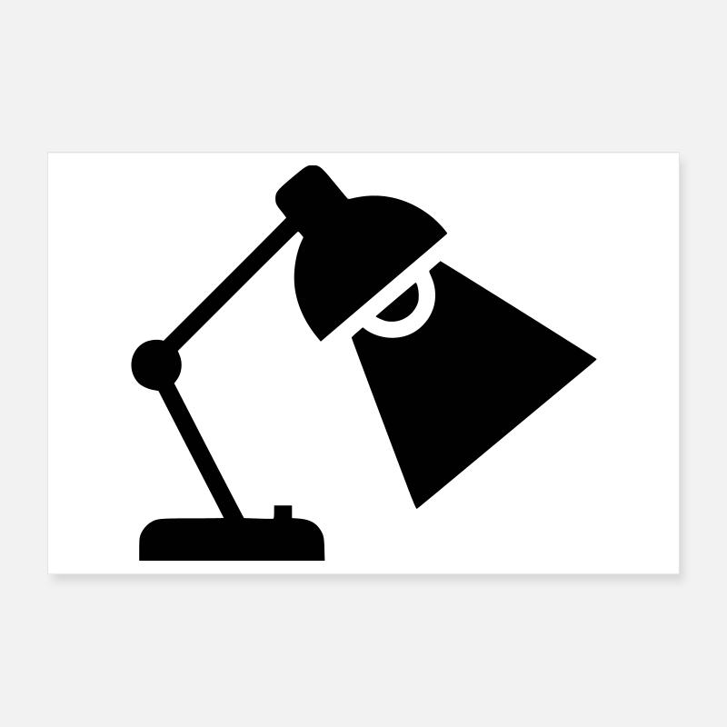 Desk Lamp Silhouette Poster 12" x 8" (30x20 cm)