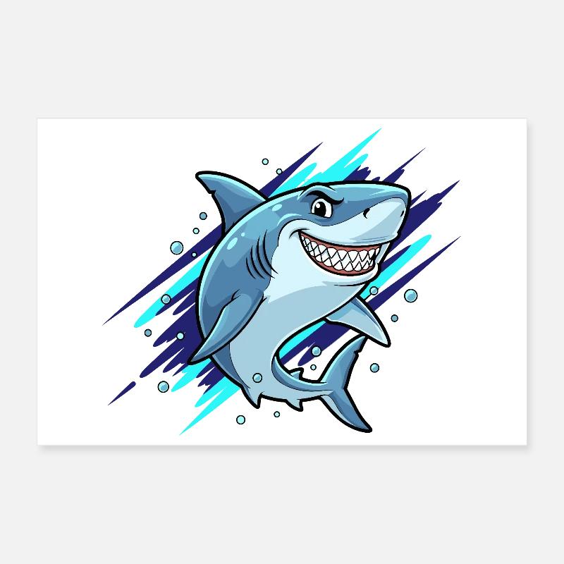 Lachender Hai Sprinter Poster 30x20 cm