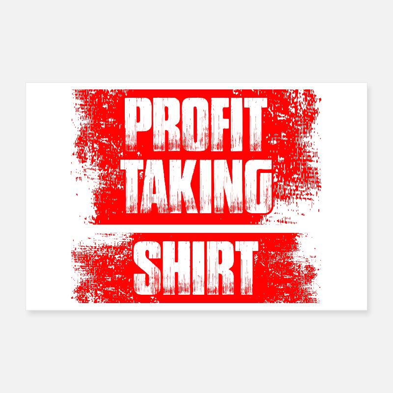 Prise de profits en bourse Trader en bourse Poster 30 x 20 cm