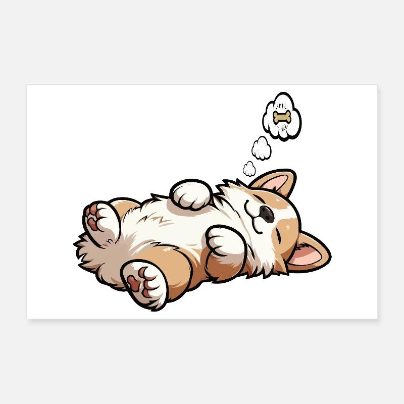 Corgi Corgis Welsh Corgi Corgibesitzer Corgis Poster 30x20 cm