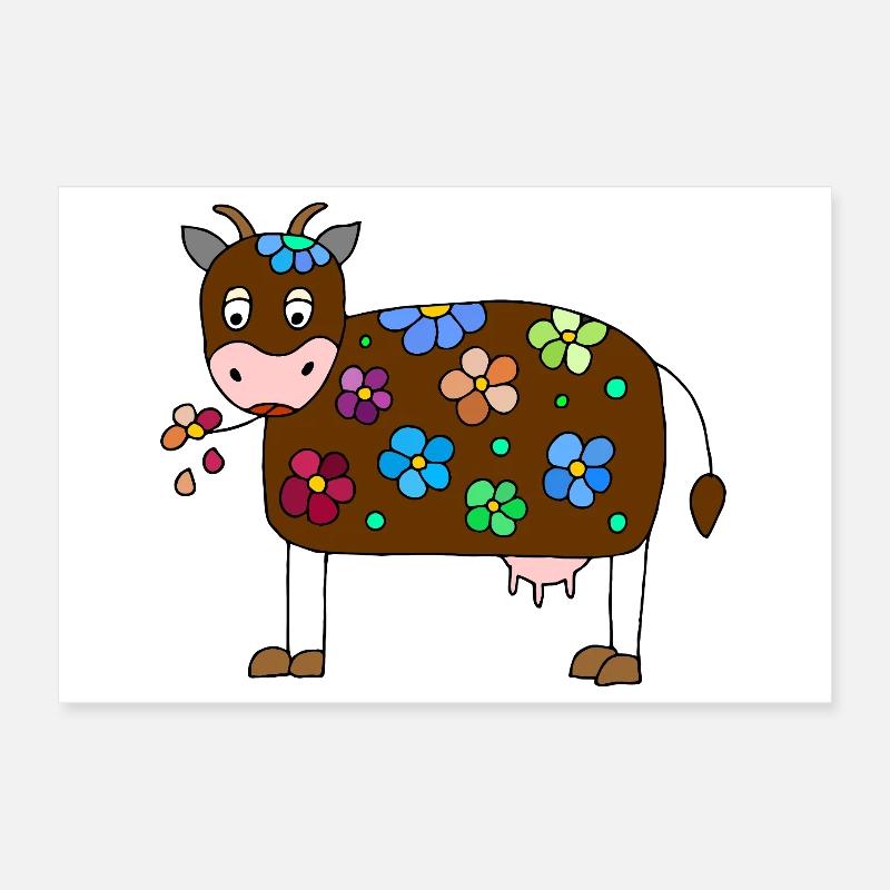 Vache Poster 30 x 20 cm