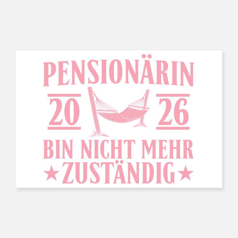 Retraité 2026 - Don non responsable Poster 30 x 20 cm