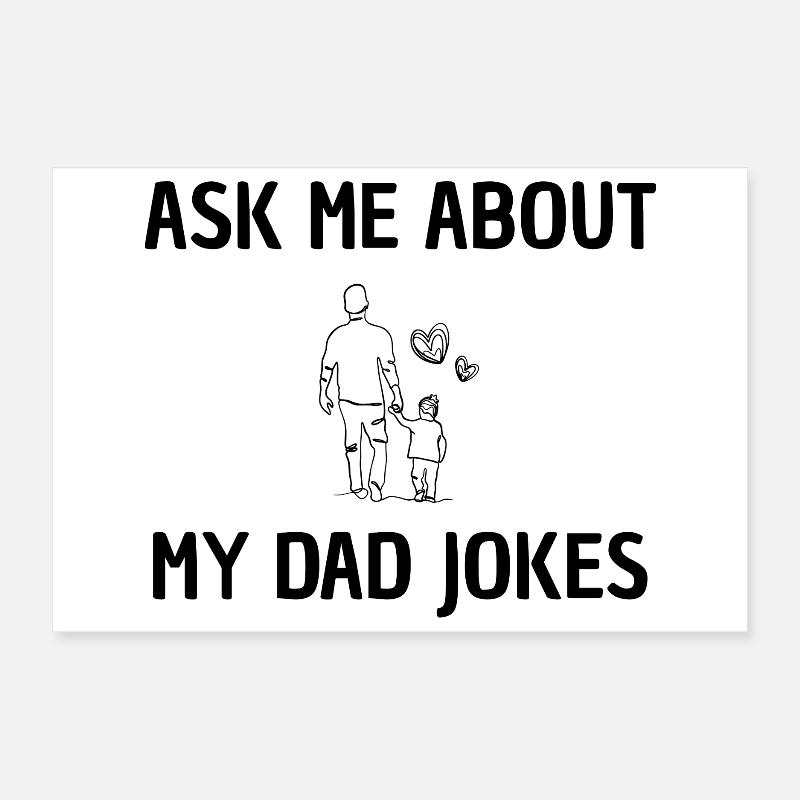 Demandez-moi des blagues de papa Poster 30 x 20 cm