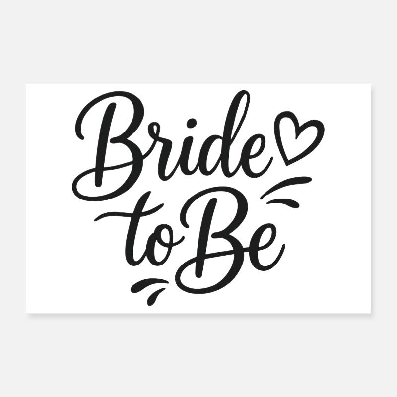 Belle mariée en devenir qui écrit avec le cœur Poster 30 x 20 cm