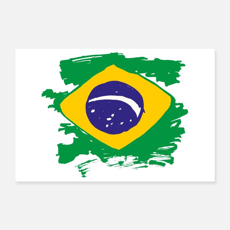 Brasilien Flagge Poster 30x20 cm