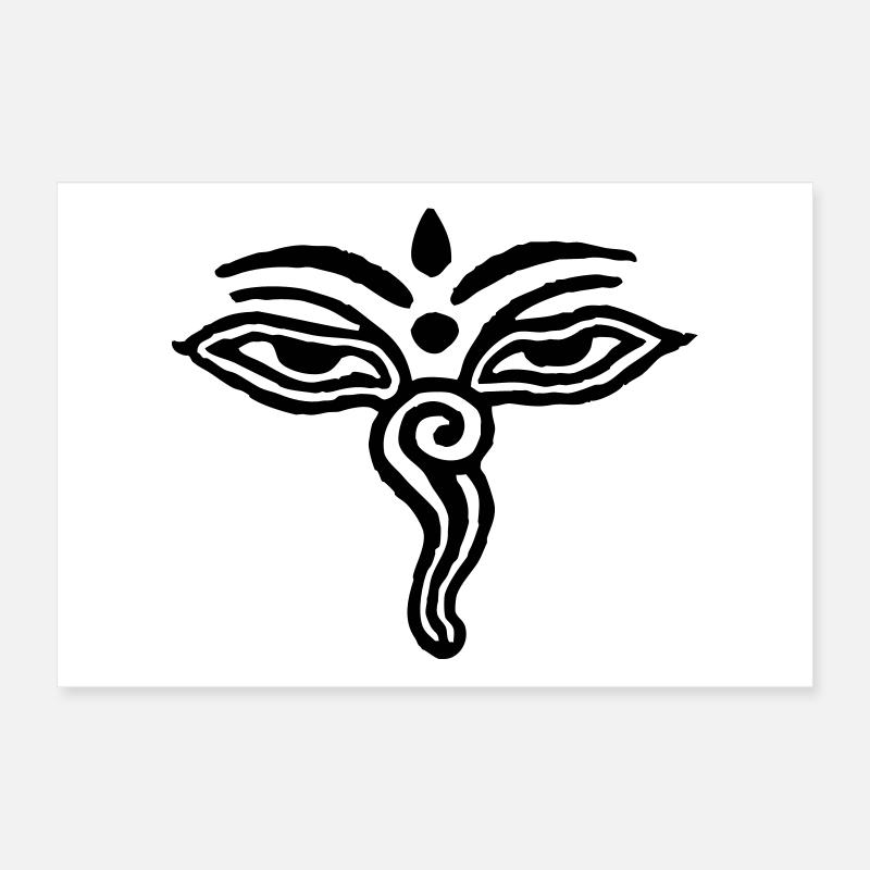 Tibetian eyes Poster 12" x 8" (30x20 cm)