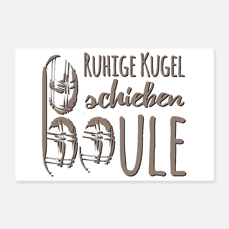 Boule spielen Ruhige Kugel schieben PETANQUE Poster 30x20 cm