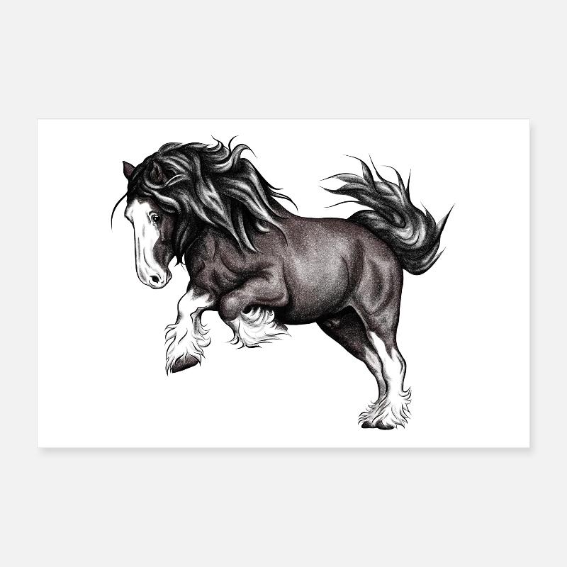 Puissance de cheval Poster 30 x 20 cm