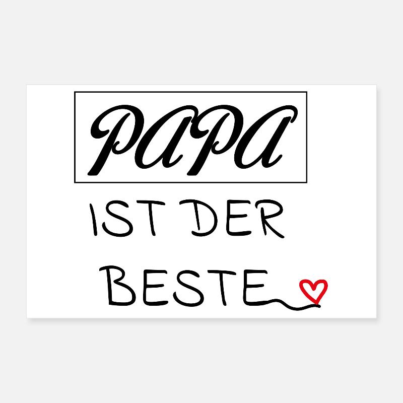 Papa ist der beste Poster 30x20 cm