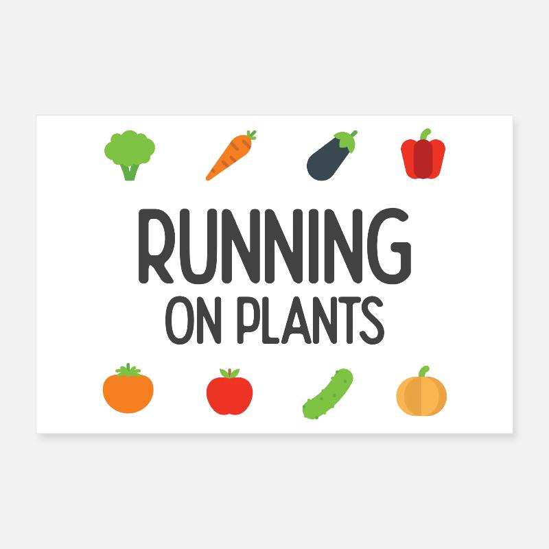 Running On Plants Poster 12" x 8" (30x20 cm)