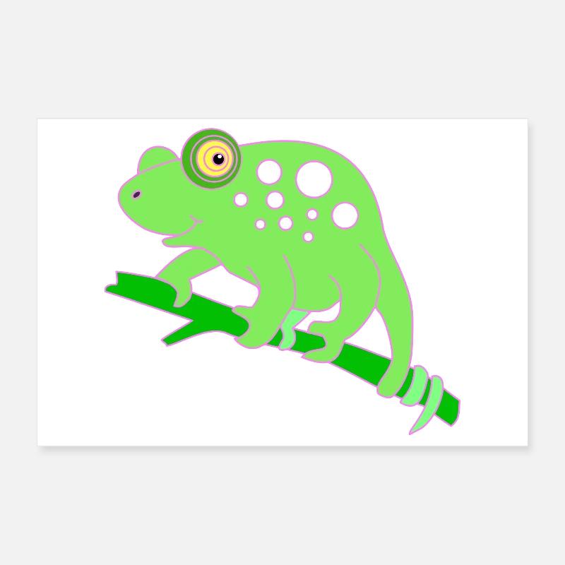 Animal caméléon Poster 30 x 20 cm