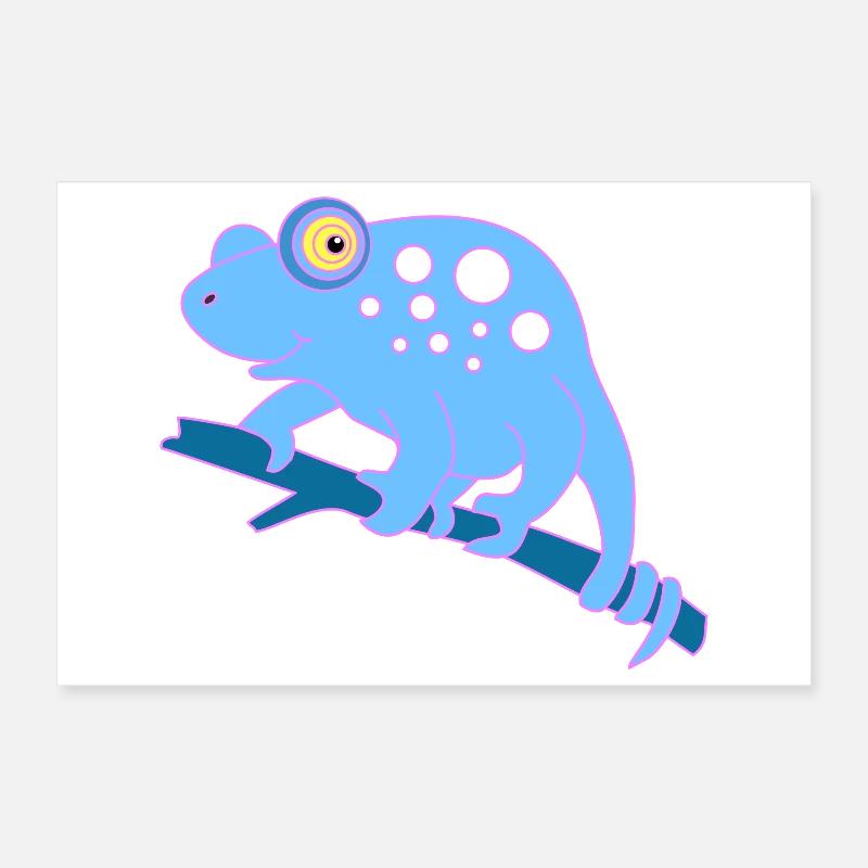 Animal caméléon Poster 30 x 20 cm