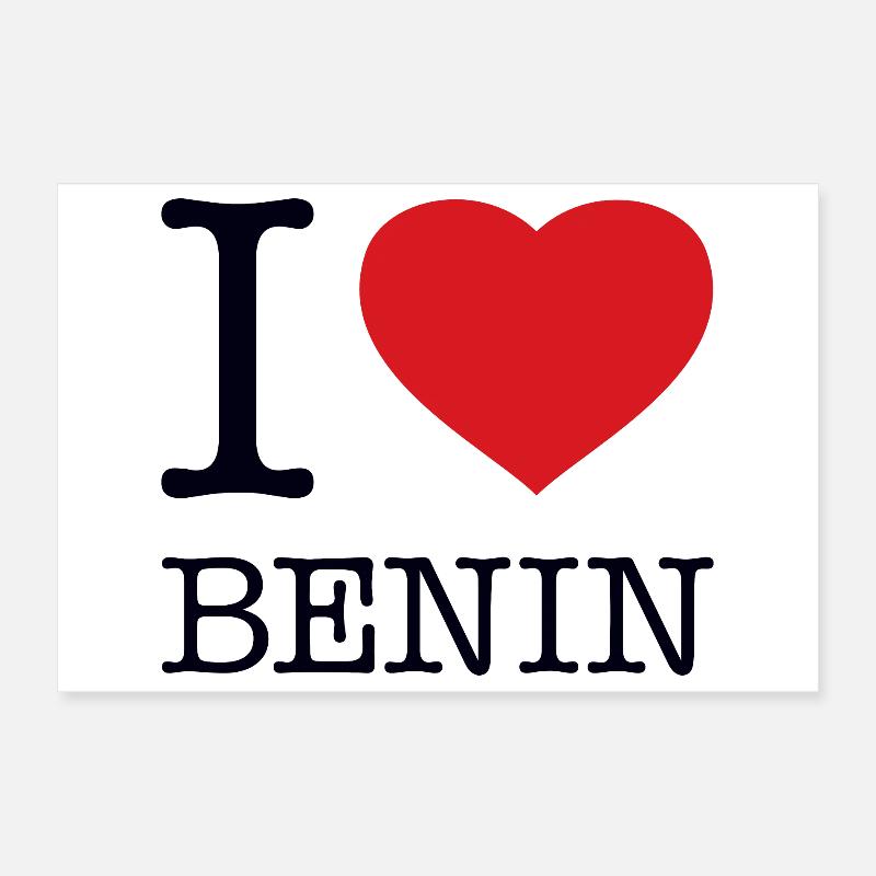 J’ADORE LE BÉNIN Poster 30 x 20 cm