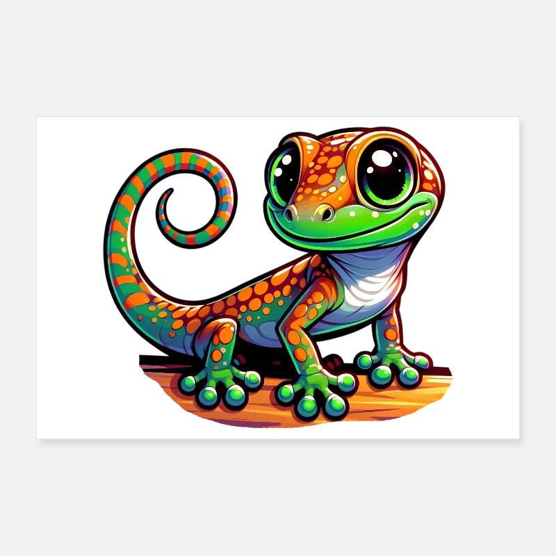 Gecko Poster 30 x 20 cm