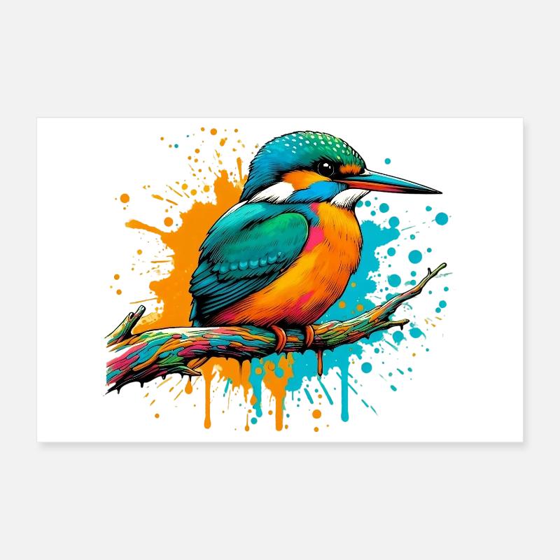 Eisvogel Poster 30x20 cm