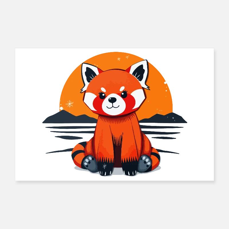 Charmant panda roux Poster 30 x 20 cm
