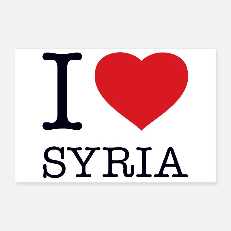 J’ADORE LA SYRIE Poster 30 x 20 cm