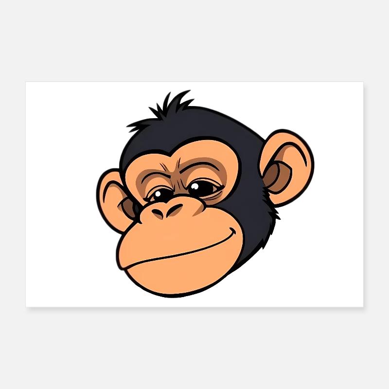 Affe Schimpanse Poster 30x20 cm
