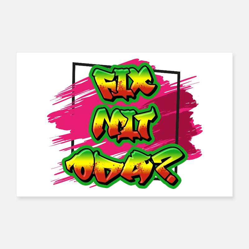 Graffiti Inspired Paint Sprayer Design, Dialect Poster 12" x 8" (30x20 cm)