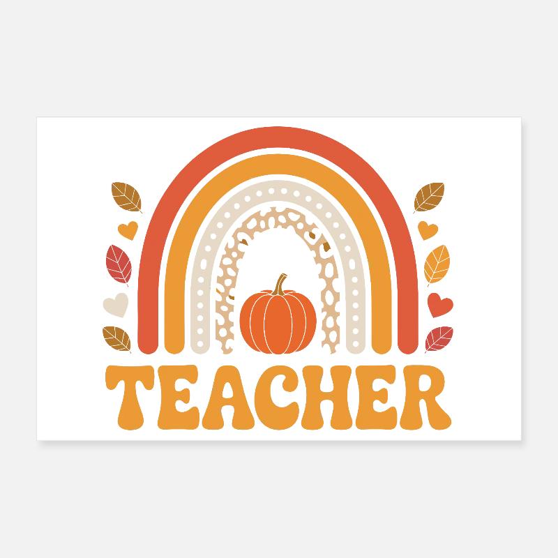 Lehrer Herbst Geschenk Poster 30x20 cm