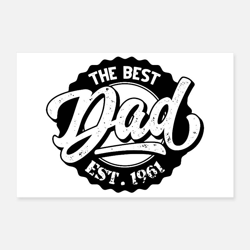 Le meilleur papa EST 1961 Poster 30 x 20 cm